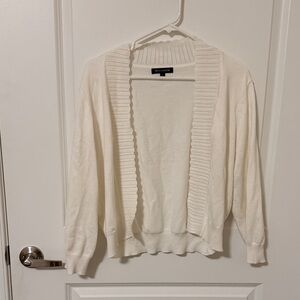 Off-White Open-Front Rib-Trim Sweater Cardigan